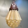 1920s Amber Glass Art Deco Pendant - Image 9